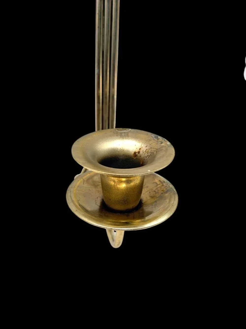 Vintage Home Interiors Homco Gold Metal Scroll Wall Sconce Candle Holders Pair